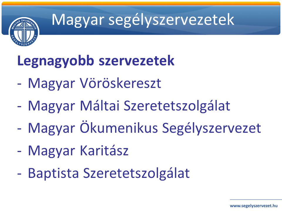 Magyar segélyszervezetek