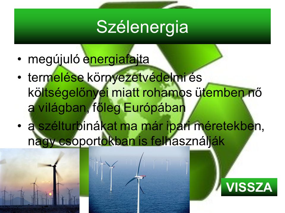 Szélenergia megújuló energiafajta