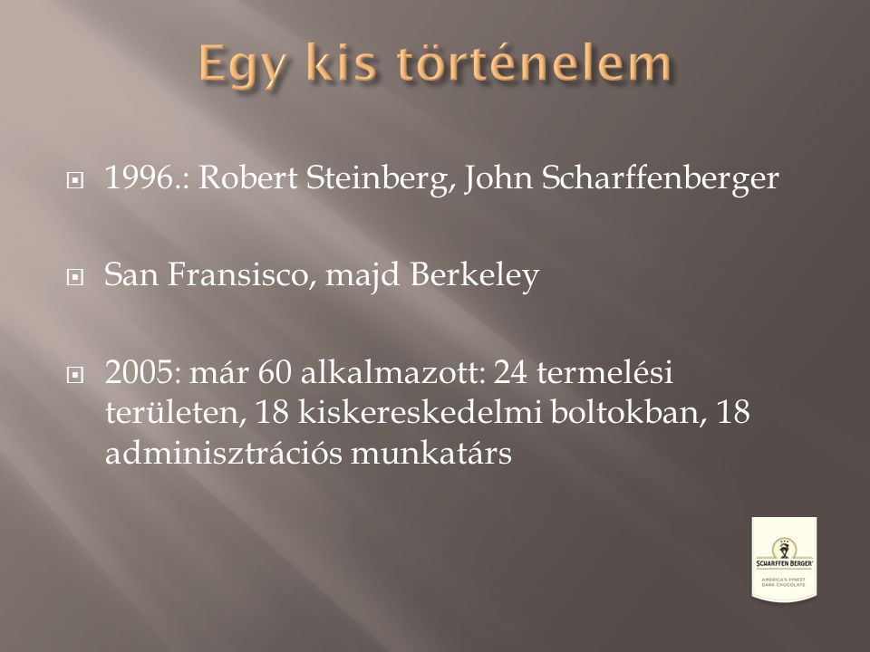 Egy kis történelem 1996.: Robert Steinberg, John Scharffenberger