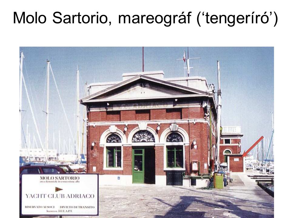 Molo Sartorio, mareográf (‘tengeríró’)