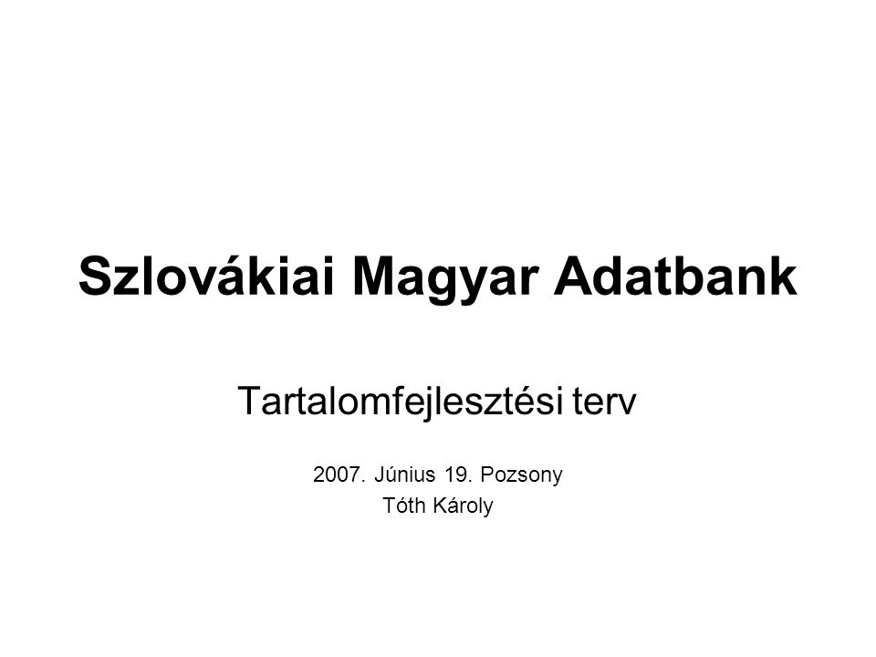 Szlovákiai Magyar Adatbank