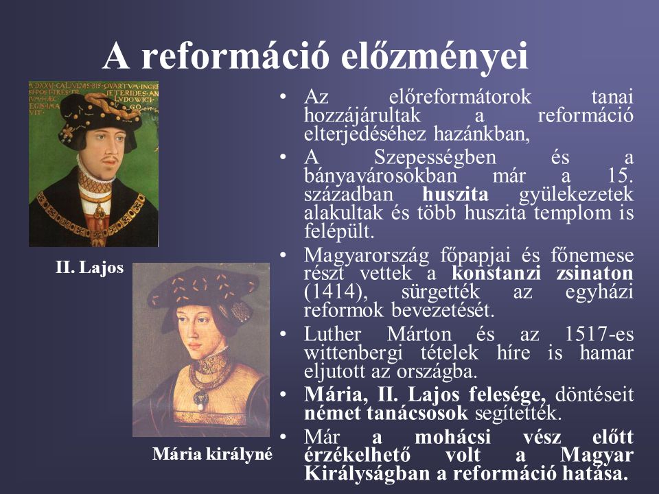 A reformáció előzményei