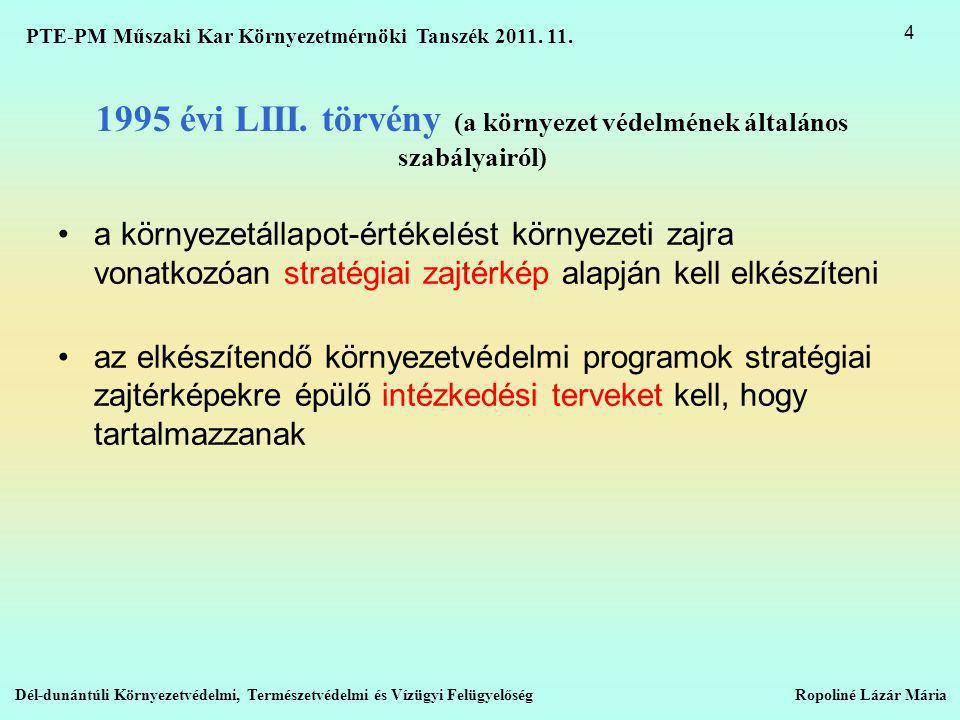 1995 évi LIII. törvény (a környezet védelmének általános szabályairól)