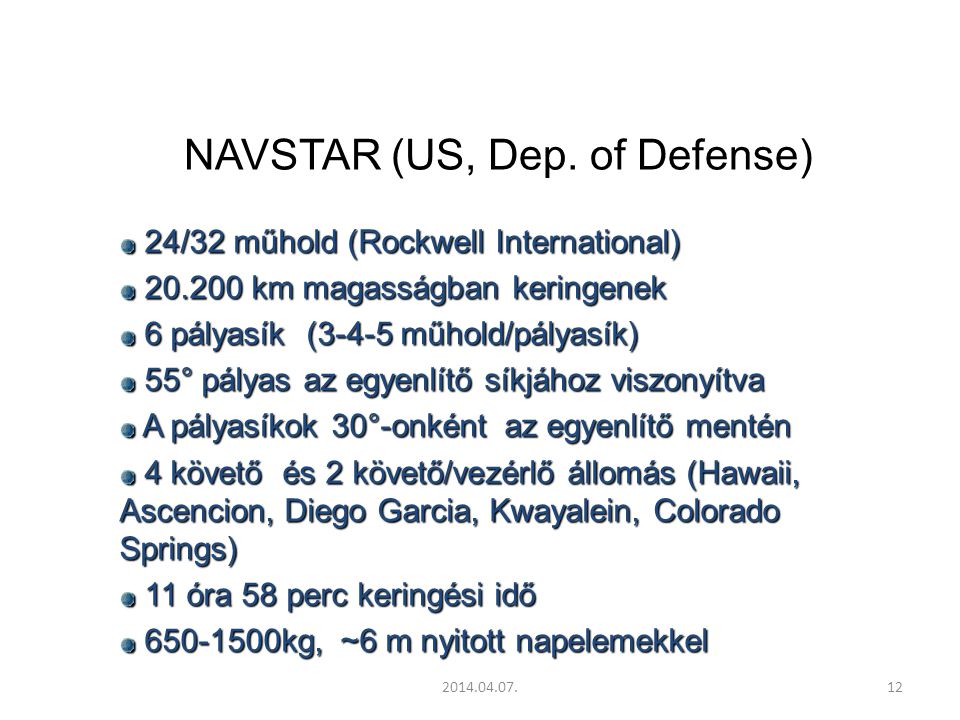 NAVSTAR (US, Dep. of Defense)