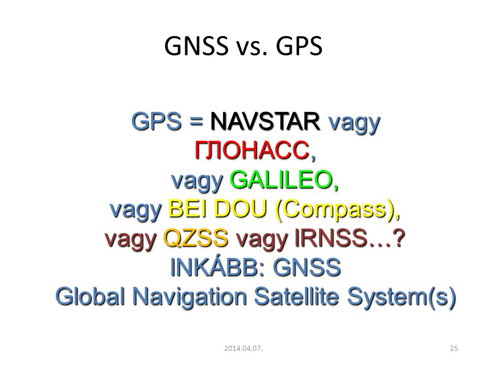 GNSS vs. GPS