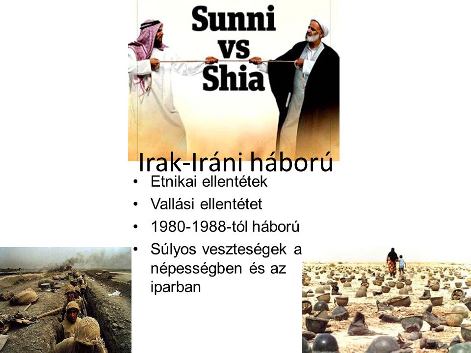 Irak-Iráni háború Etnikai ellentétek Vallási ellentétet