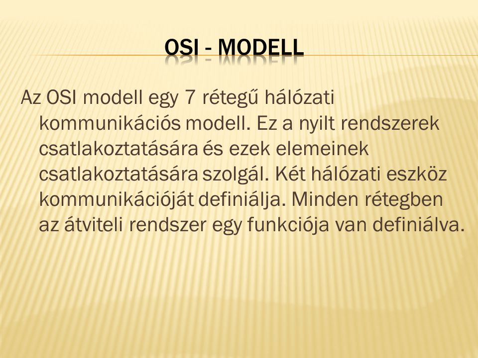 OSI - modell
