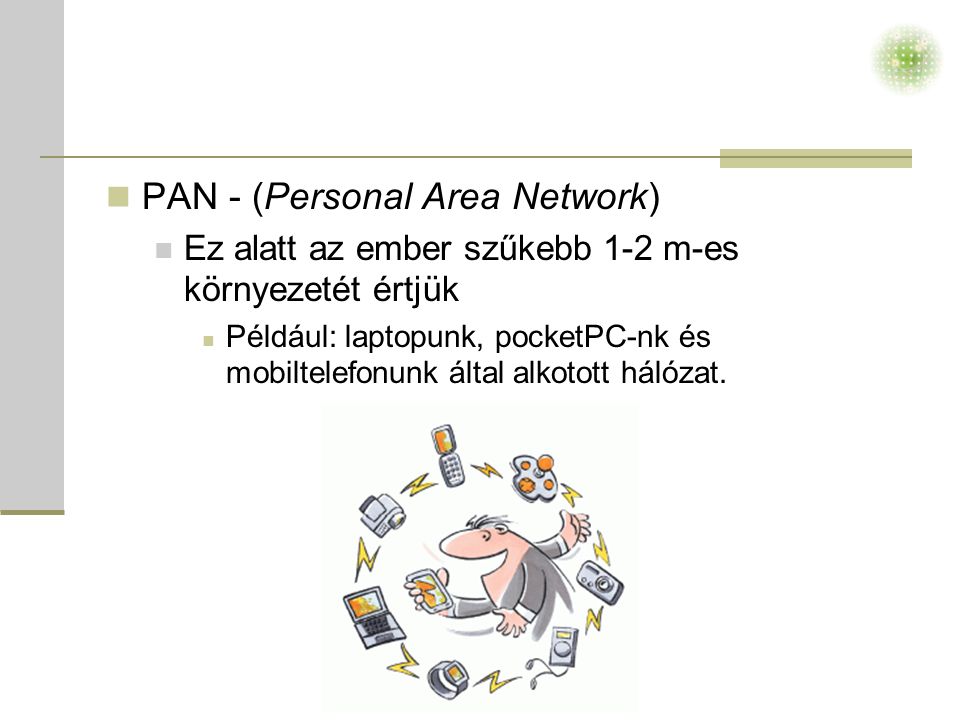PAN - (Personal Area Network)