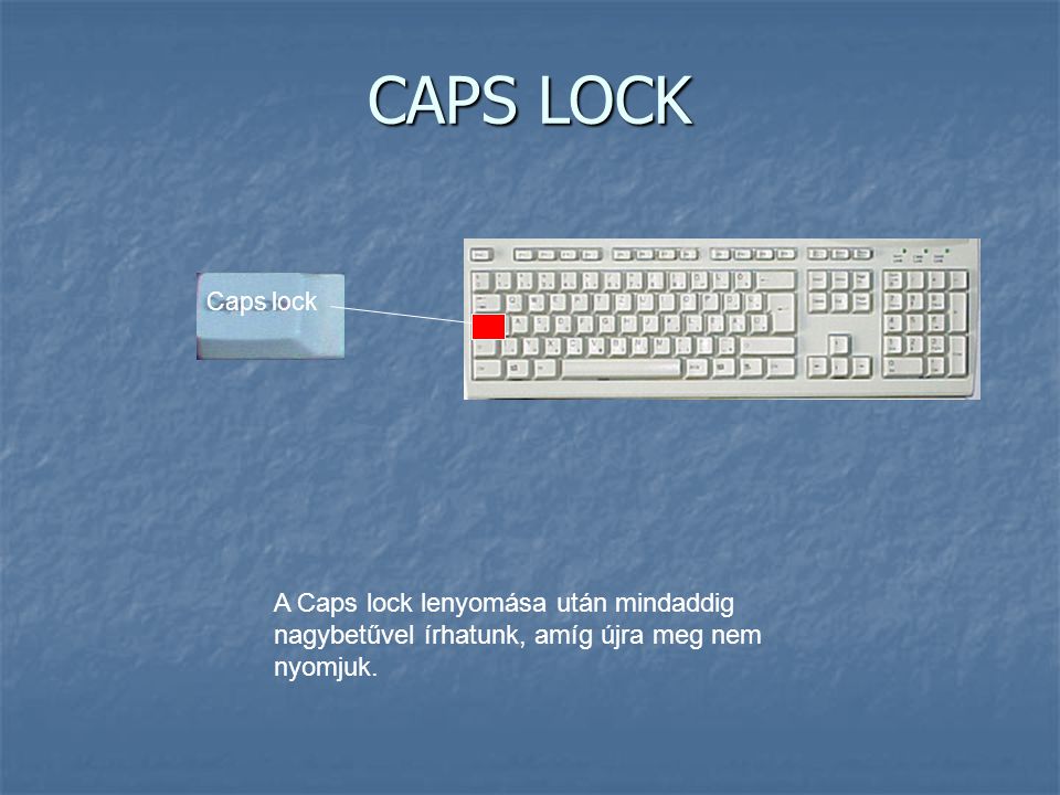 CAPS LOCK Caps lock.