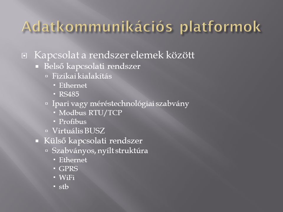 Adatkommunikációs platformok