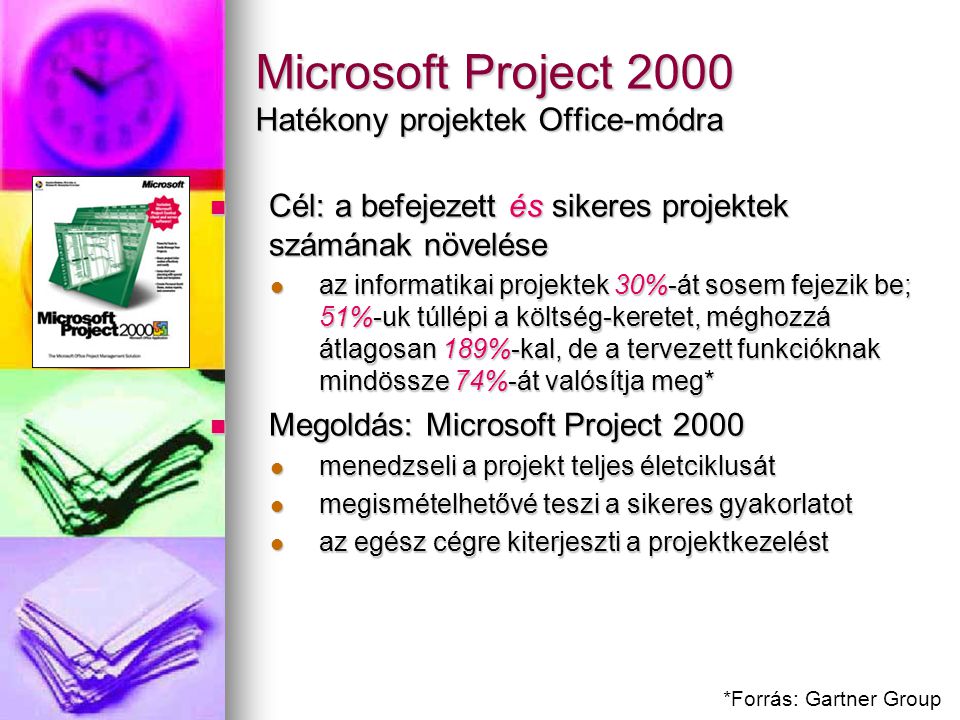 Microsoft Project 2000 Hatékony projektek Office-módra
