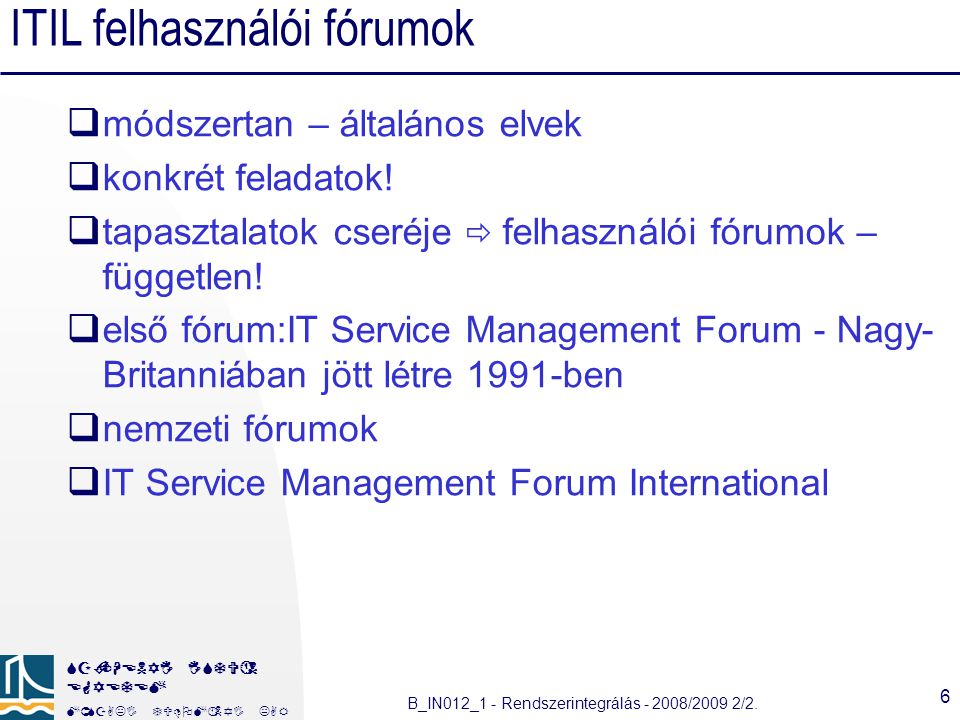 ITIL felhasználói fórumok