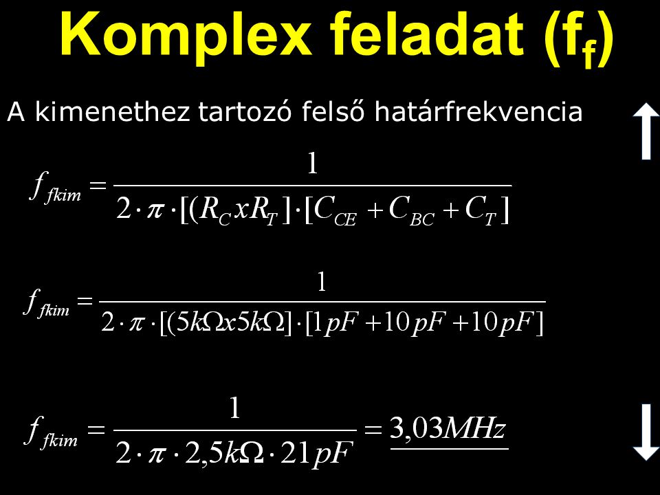 Komplex feladat (ff) A kimenethez tartozó felső határfrekvencia