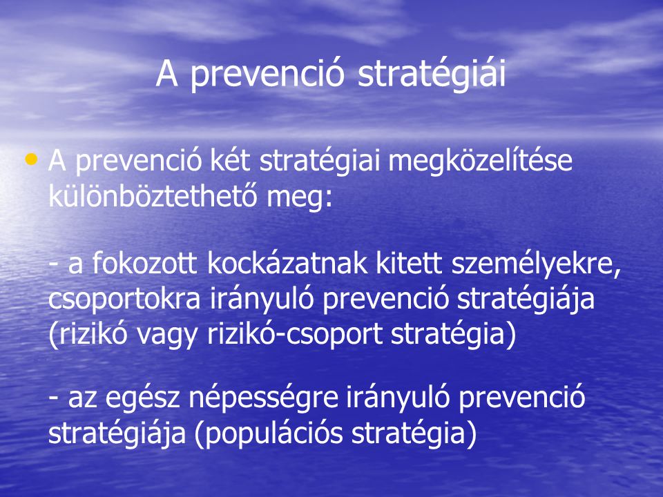 A prevenció stratégiái
