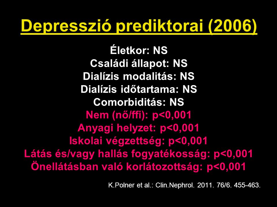 Depresszió prediktorai (2006)
