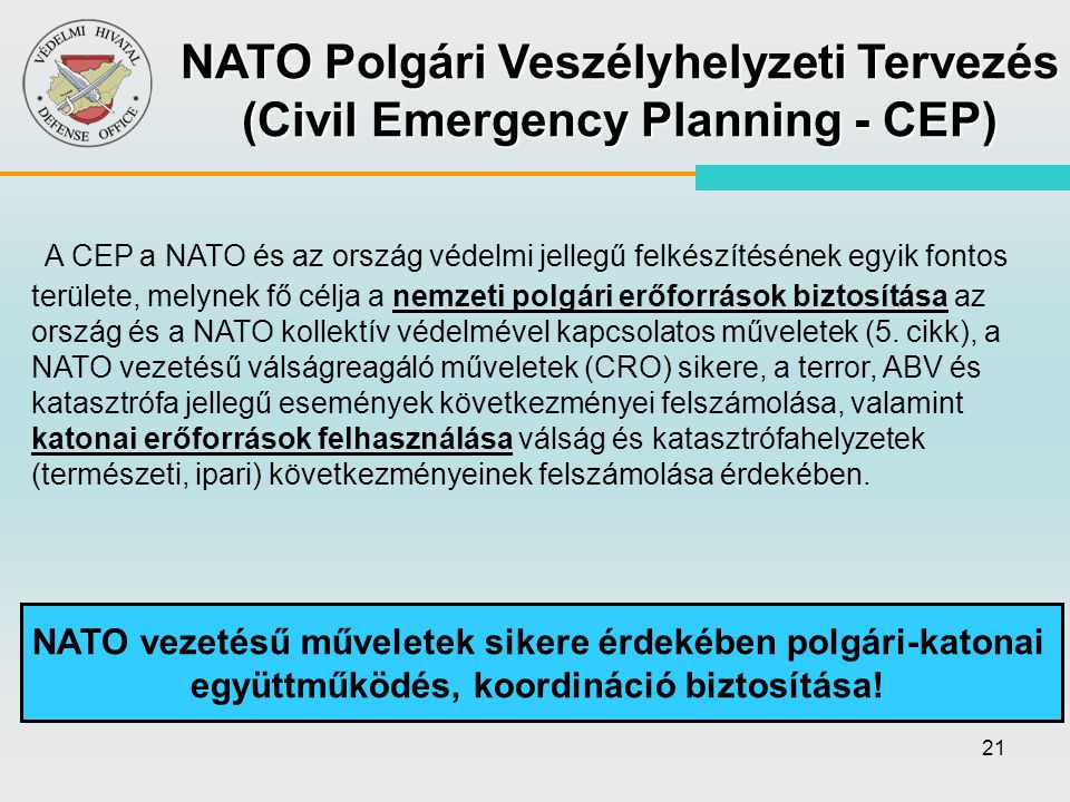 NATO Polgári Veszélyhelyzeti Tervezés (Civil Emergency Planning - CEP)