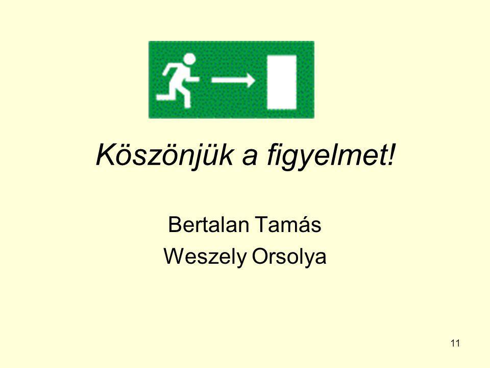 Bertalan Tamás Weszely Orsolya