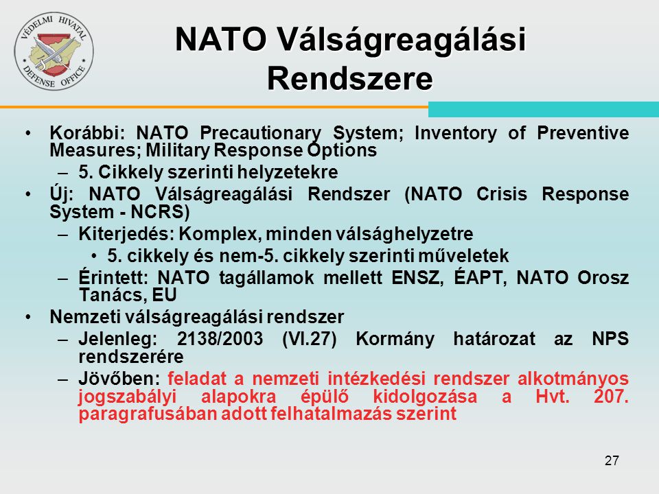 NATO Válságreagálási Rendszere