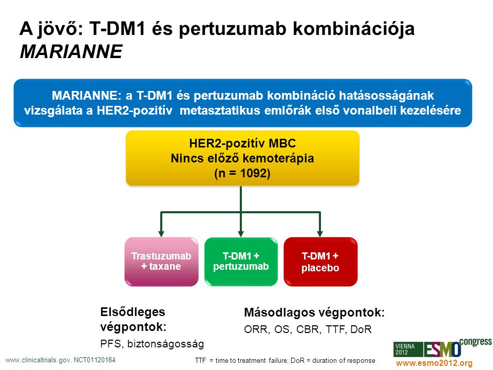 A jövő: T-DM1 és pertuzumab kombinációja MARIANNE
