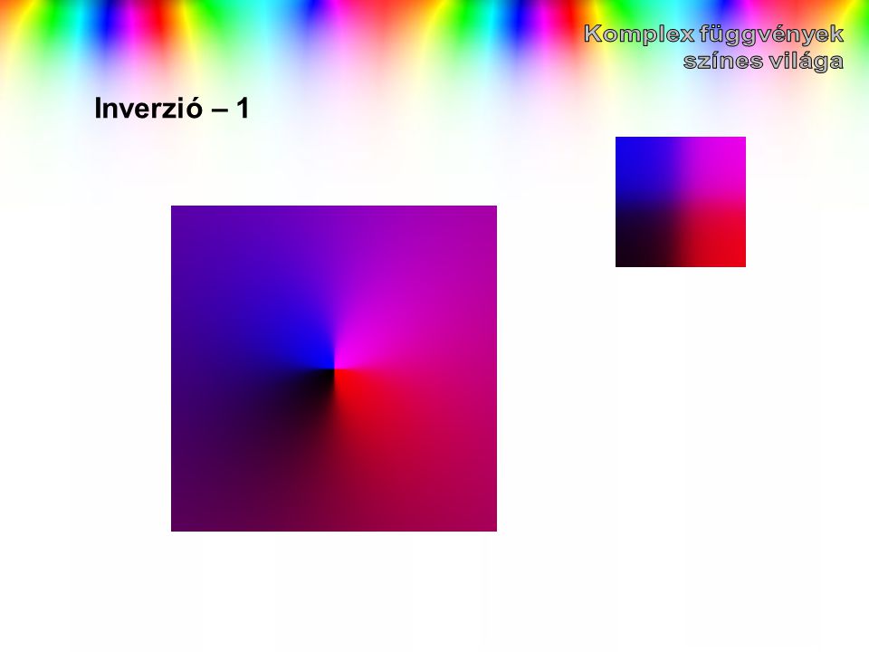 Komplex függvények színes világa Inverzió – 1