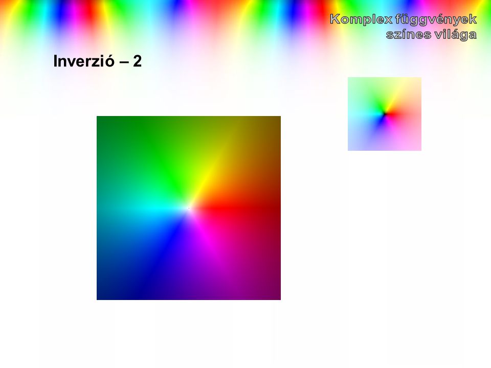 Komplex függvények színes világa Inverzió – 2
