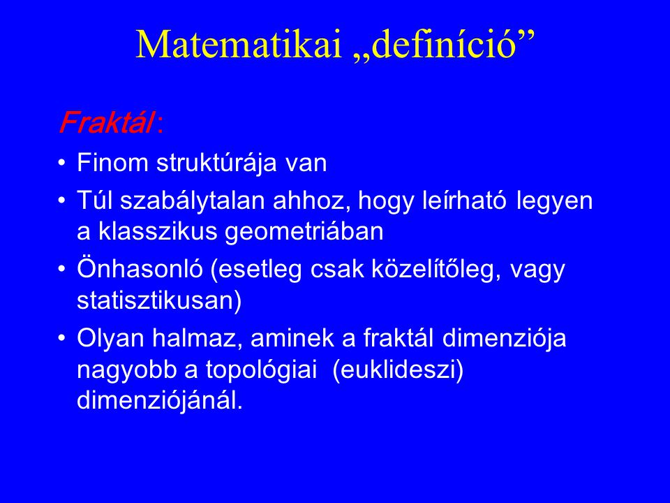 Matematikai „definíció