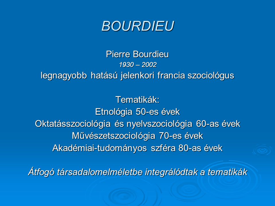 BOURDIEU Pierre Bourdieu