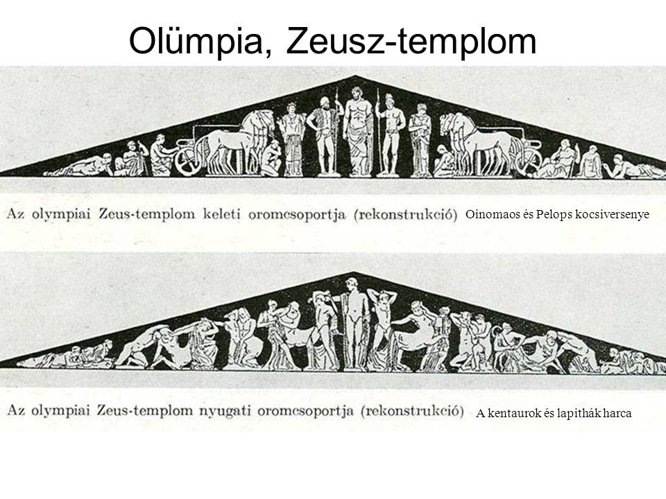 Olümpia, Zeusz-templom tümpanonjai