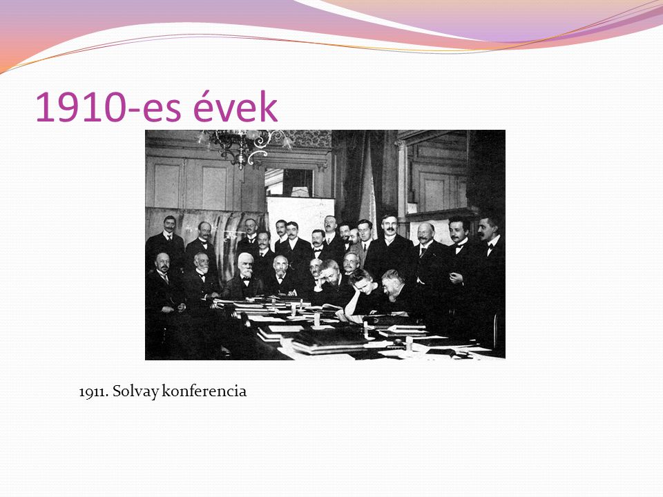 1910-es évek Solvay konferencia