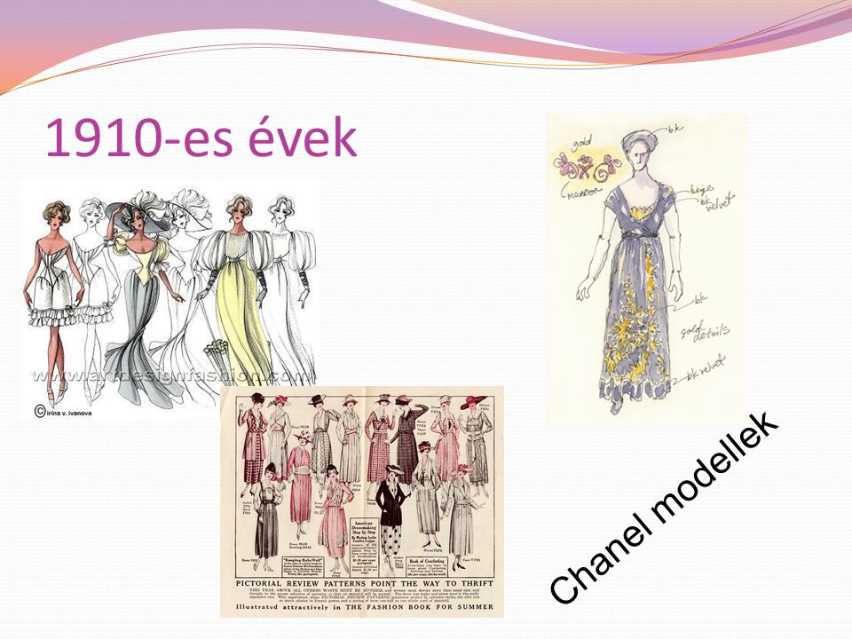 1910-es évek Chanel modellek