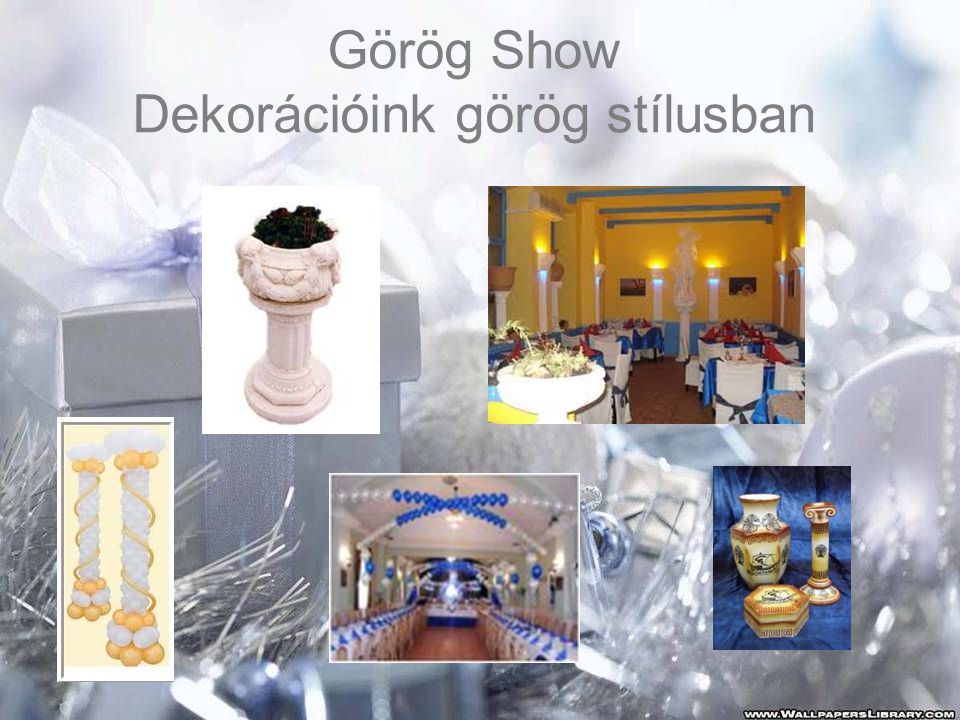 Görög Show Dekorációink görög stílusban
