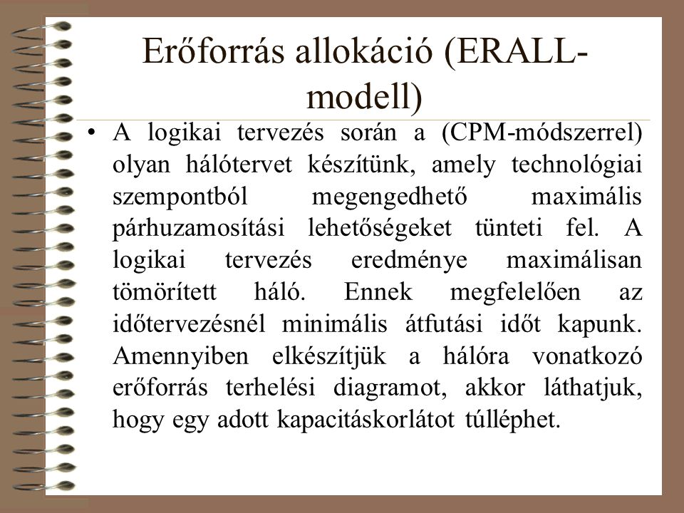 Erőforrás allokáció (ERALL-modell)