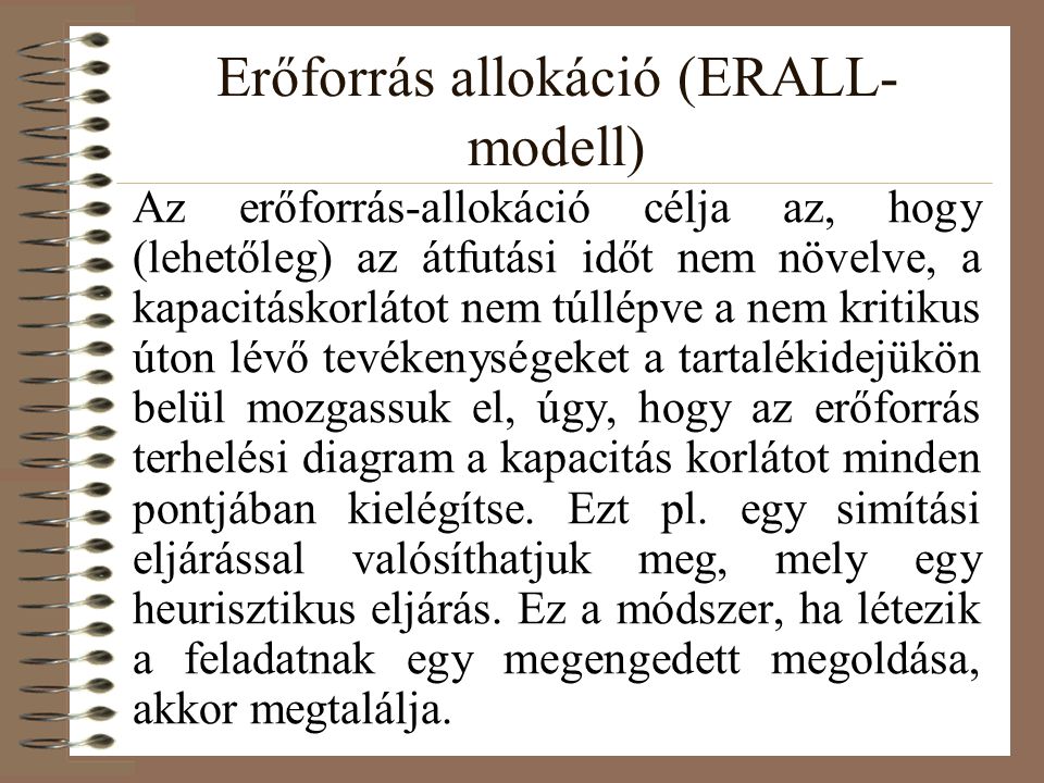 Erőforrás allokáció (ERALL-modell)