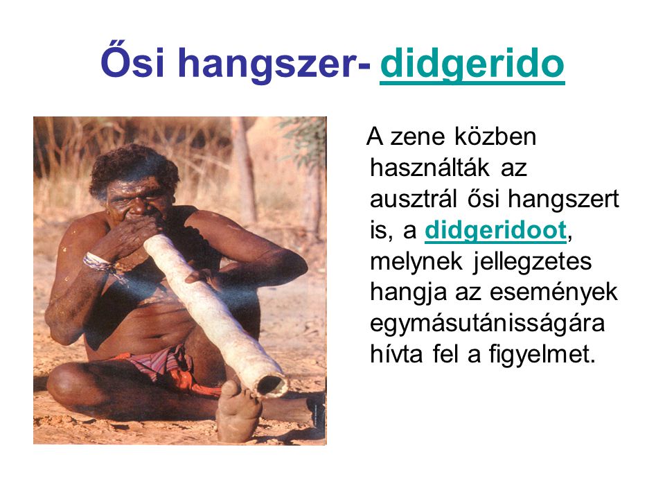 Ősi hangszer- didgerido