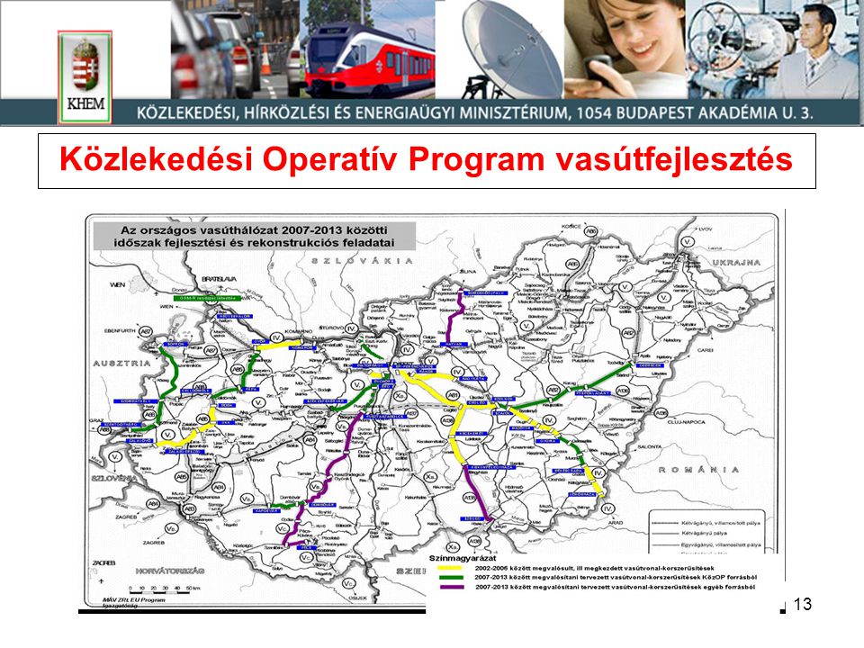 Közlekedési Operatív Program vasútfejlesztés