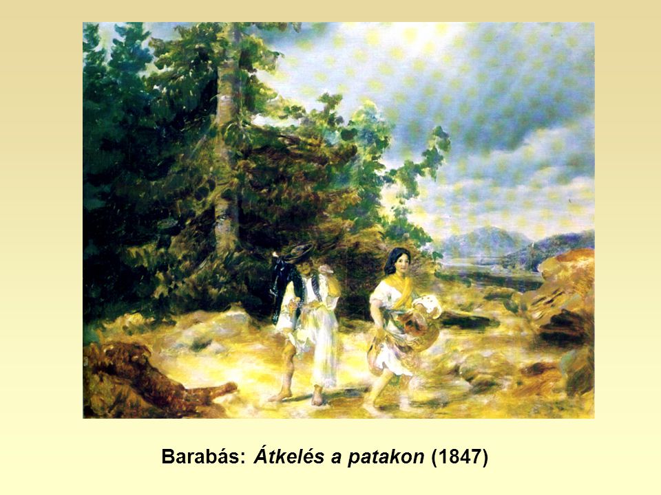 Barabás: Átkelés a patakon (1847)