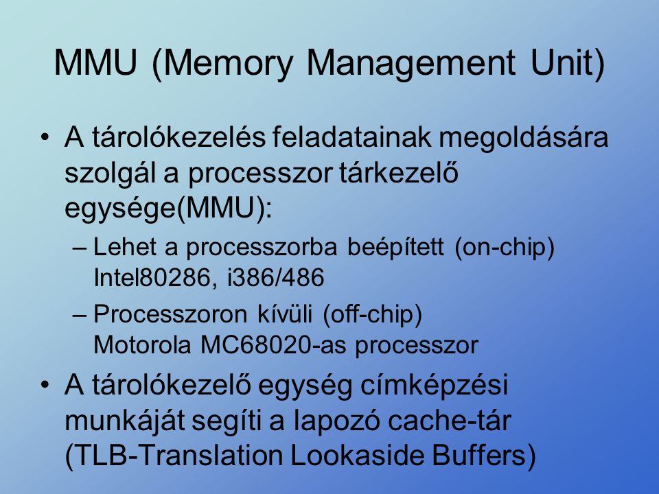 MMU (Memory Management Unit)