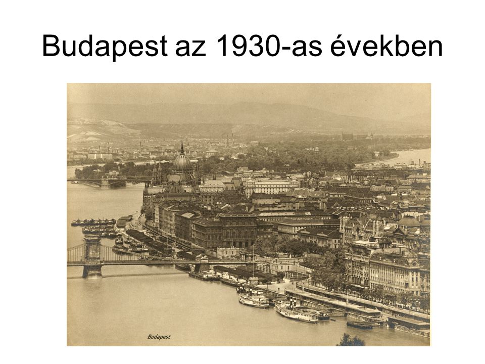 Budapest az 1930-as években