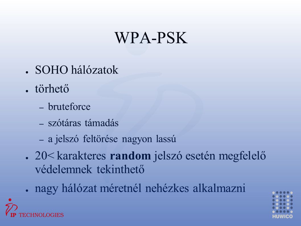 WPA-PSK SOHO hálózatok törhető
