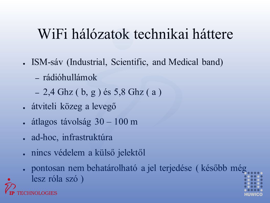 WiFi hálózatok technikai háttere