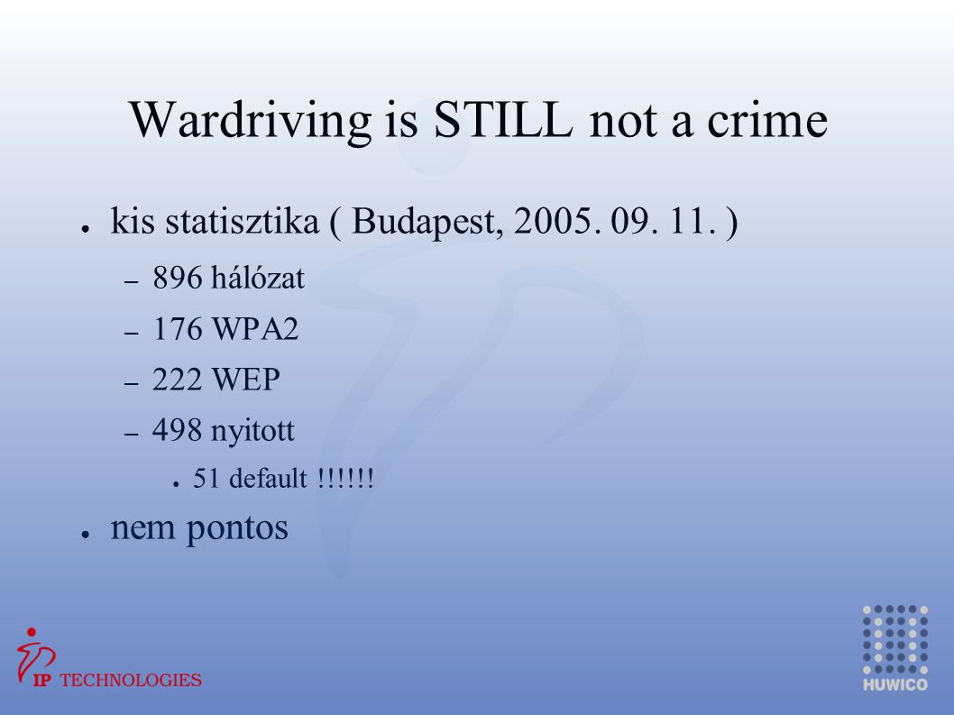 Wardriving is STILL not a crime