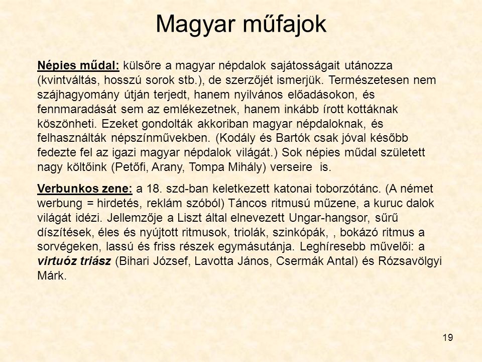 Magyar műfajok