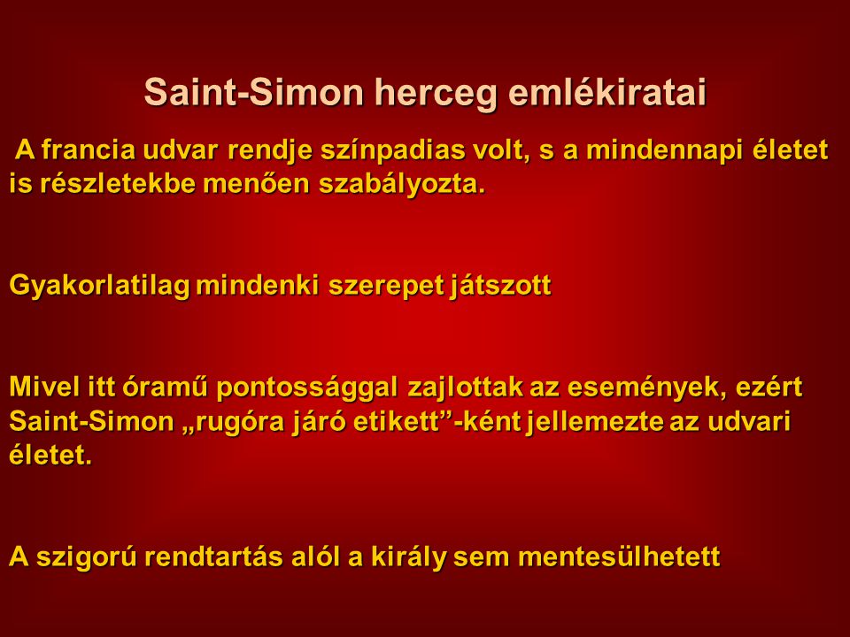 Saint-Simon herceg emlékiratai