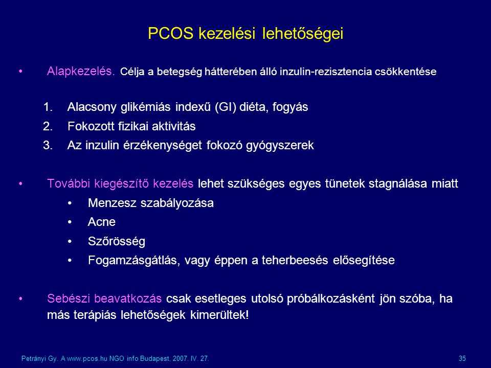PCOS kezelési lehetőségei