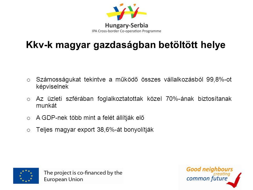 Kkv-k magyar gazdaságban betöltött helye