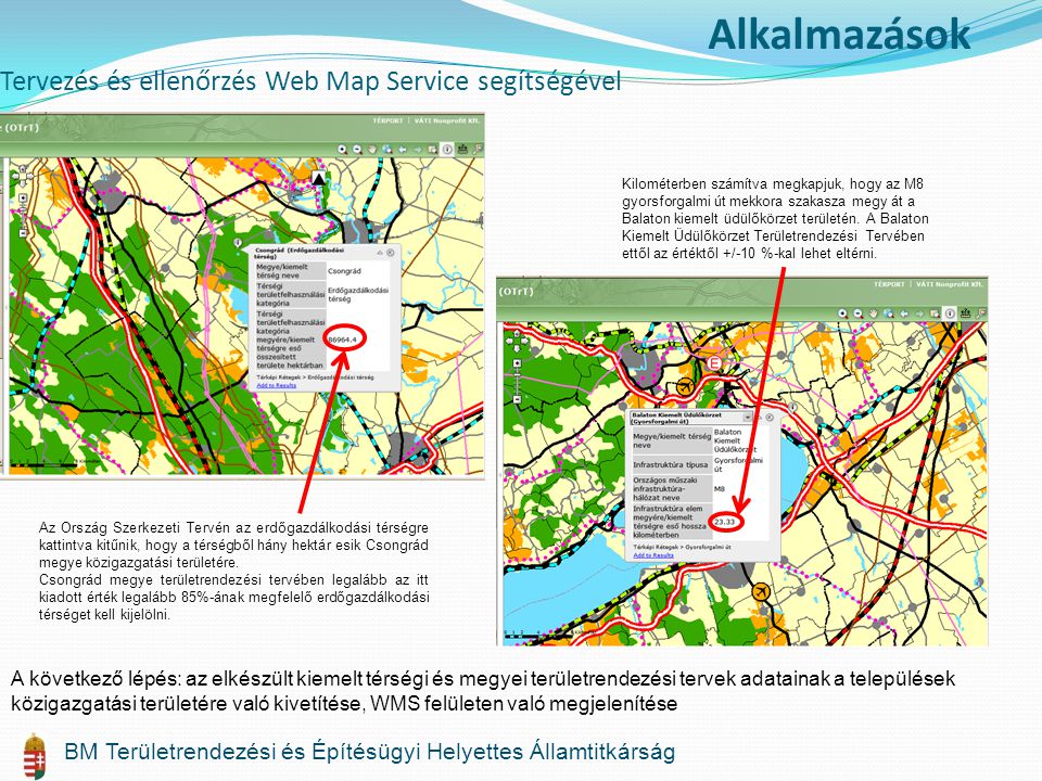 Tervezés és ellenőrzés Web Map Service segítségével