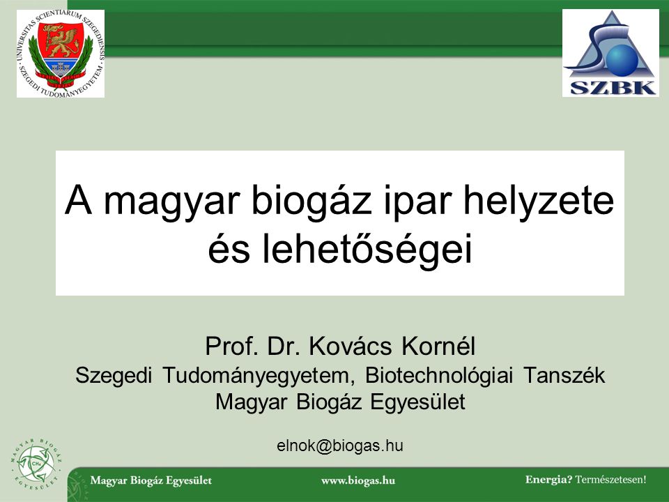 A magyar biogáz ipar helyzete és lehetőségei