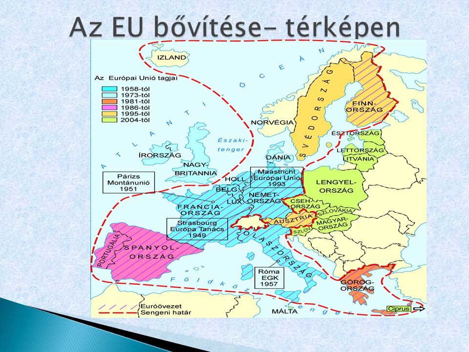 Az EU bővítése- térképen