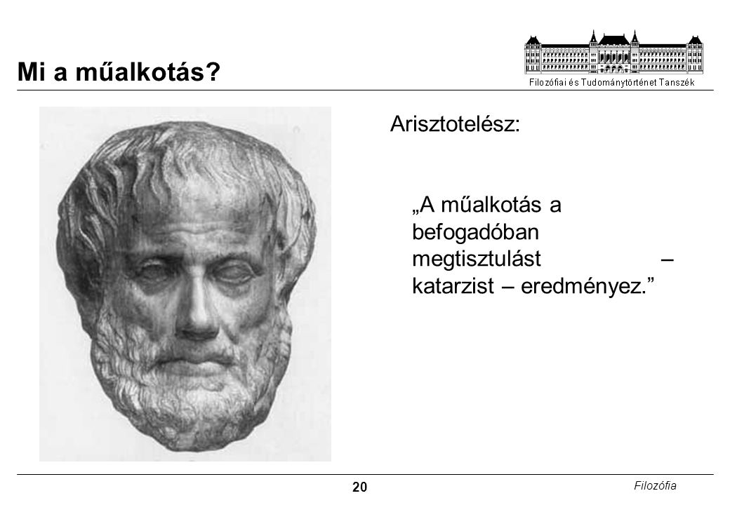 Mi a műalkotás Arisztotelész: