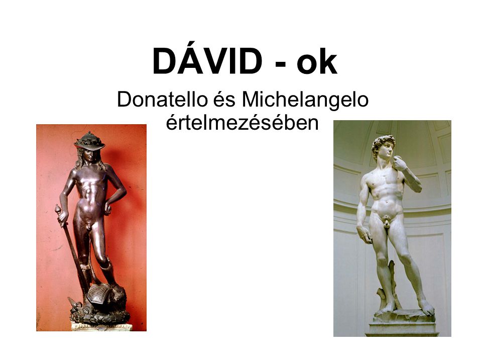 Donatello és Michelangelo értelmezésében